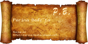 Perina Beáta névjegykártya