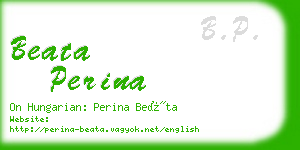 beata perina business card